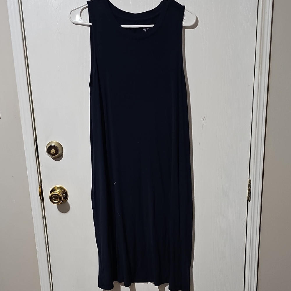 Time and Tru Navy Sleeveless Midi Dress